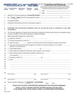 Fill in Your Counter Offer Addendum Minnesota Form