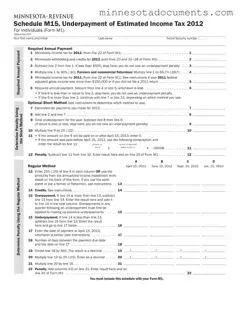 Fill in Your Minnesota M1 Form